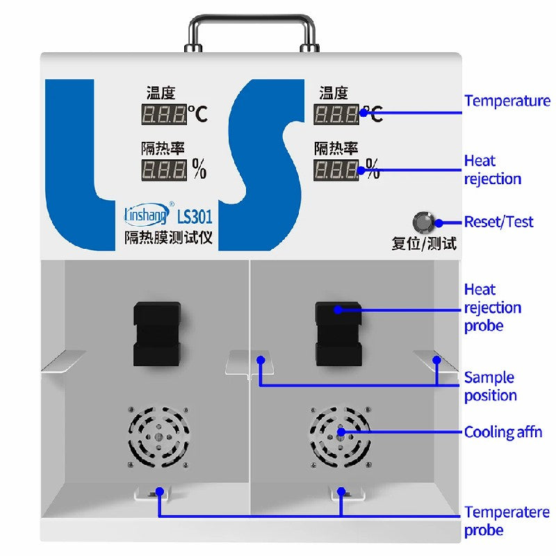 Linshang LS300 Heat Insulation Film Temperature Tester, Dual - Cavity Display For Temperature Difference And Temperature Detection Instrument Linshang LS300 Heat Insulation Film Temperature Tester, Dual - Cavity Display For Temperature Difference And Temperature Detection Instrument